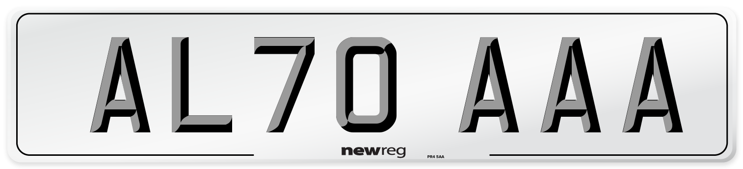 AL70 AAA Number Plate from New Reg